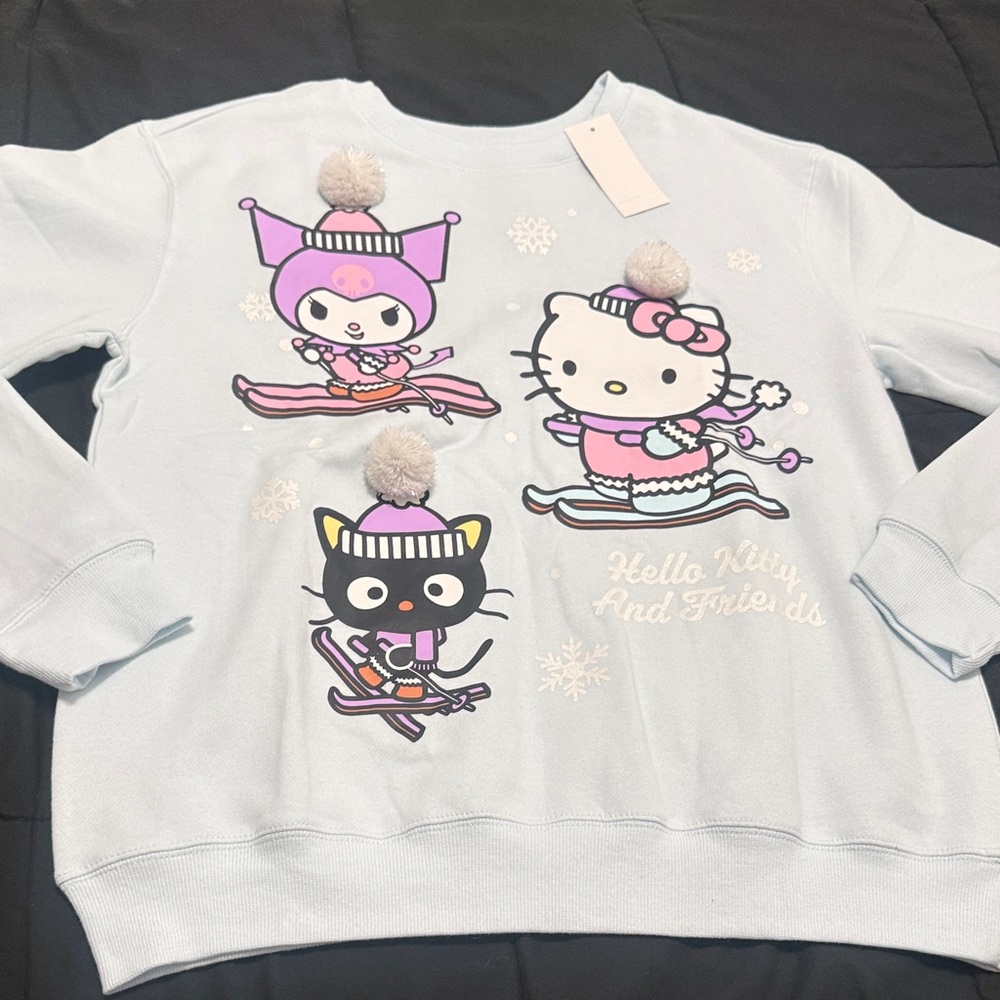 * NEW * Hello Kitty and Friends Light Blue Sweatshirt